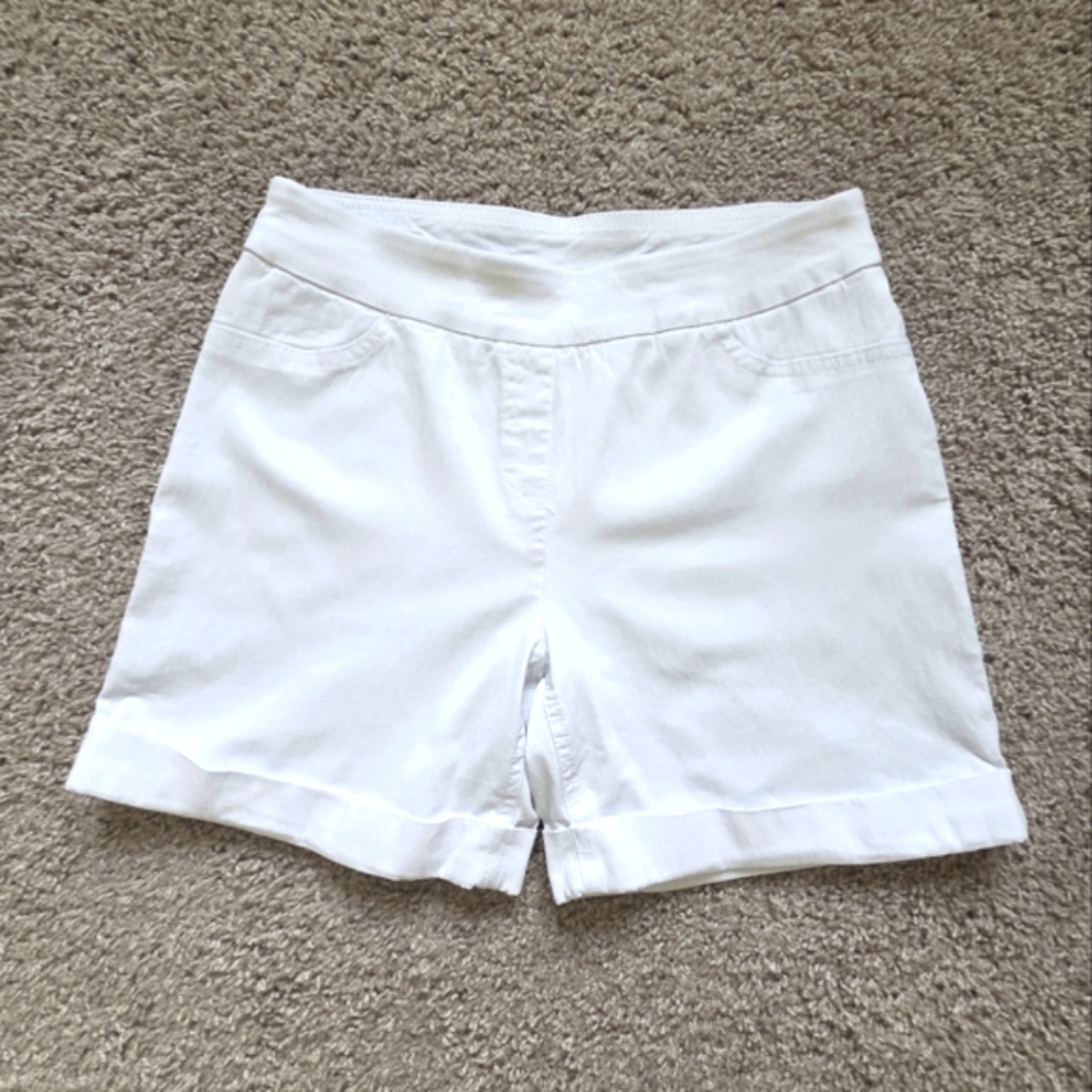 Soft Surroundings White Cuffed Shorts